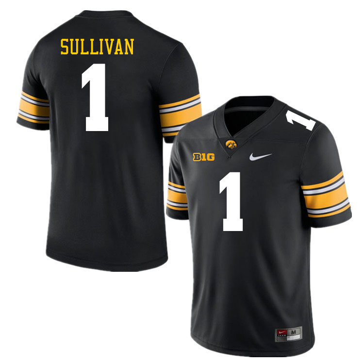 Men #1 Brendan Sullivan Iowa Hawkeyes College Football Jerseys Stitched-Black